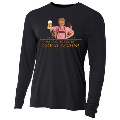 Make Oktoberfest Great Again Donald Trump Cooling Performance Long Sleeve Crew