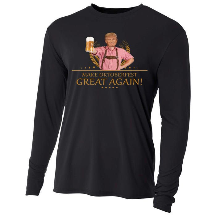 Make Oktoberfest Great Again Donald Trump Cooling Performance Long Sleeve Crew