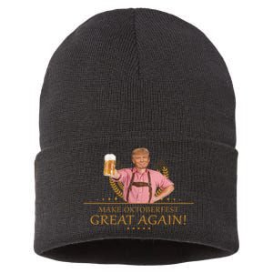 Make Oktoberfest Great Again Donald Trump Sustainable Knit Beanie