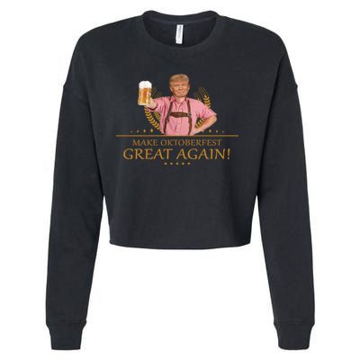 Make Oktoberfest Great Again Donald Trump Cropped Pullover Crew