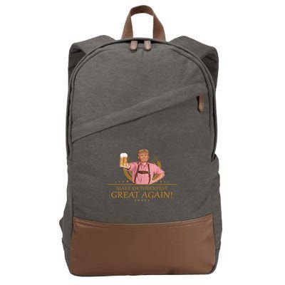 Make Oktoberfest Great Again Donald Trump Cotton Canvas Backpack