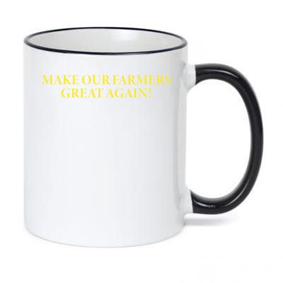 Make Our Farmers Great Again 11oz Black Color Changing Mug