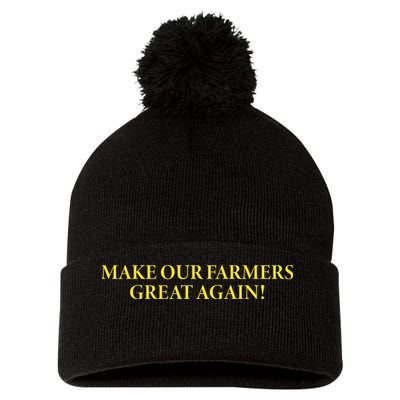 Make Our Farmers Great Again Pom Pom 12in Knit Beanie
