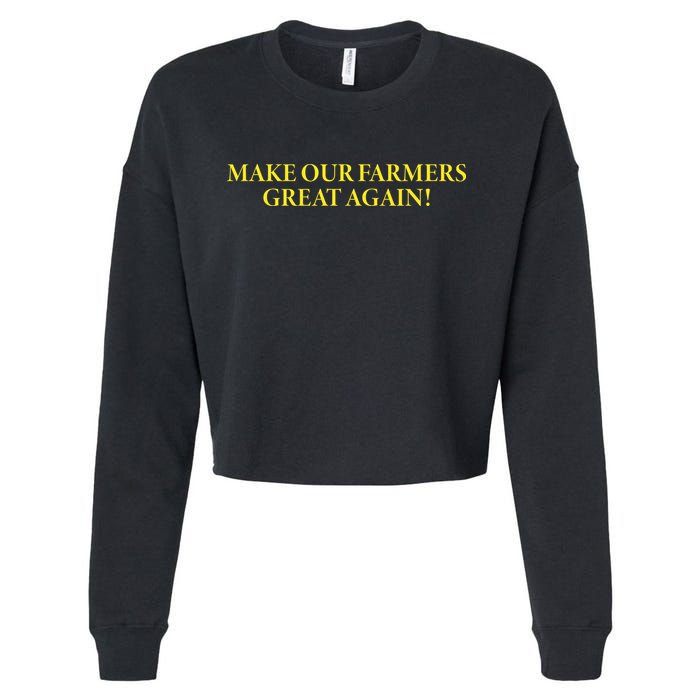 Make Our Farmers Great Again Cropped Pullover Crew