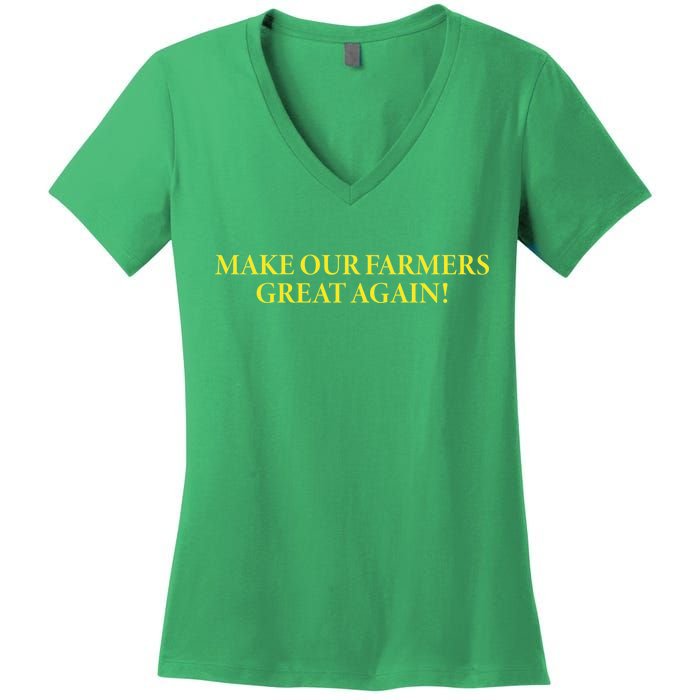 Make Our Farmers Great Again Women's V-Neck T-Shirt