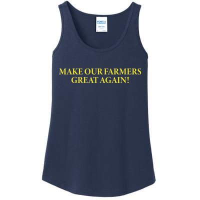 Make Our Farmers Great Again Ladies Essential Tank