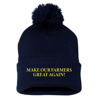 Make Our Farmers Great Again Pom Pom 12in Knit Beanie