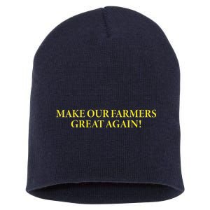 Make Our Farmers Great Again Short Acrylic Beanie