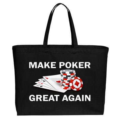 Make Poker Great Again Cotton Canvas Jumbo Tote