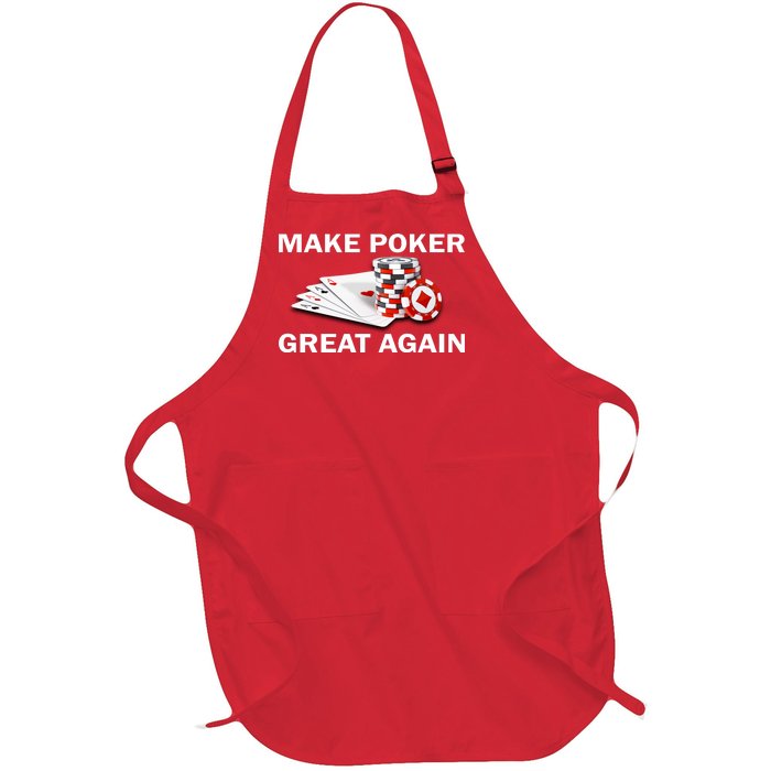 Make Poker Great Again Full-Length Apron With Pockets