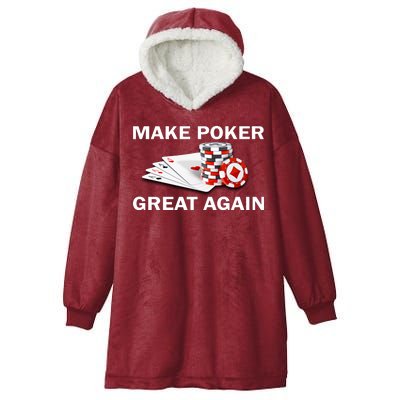 Make Poker Great Again Hooded Wearable Blanket