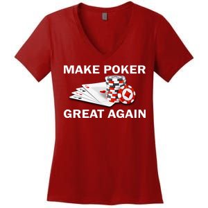 Make Poker Great Again Women's V-Neck T-Shirt