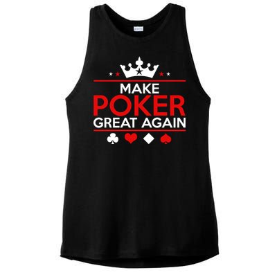 Make Poker Great Again Card Game Ladies PosiCharge Tri-Blend Wicking Tank