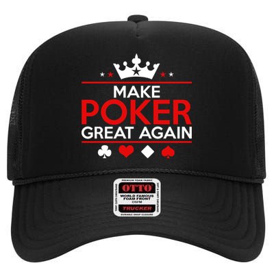 Make Poker Great Again Card Game High Crown Mesh Back Trucker Hat