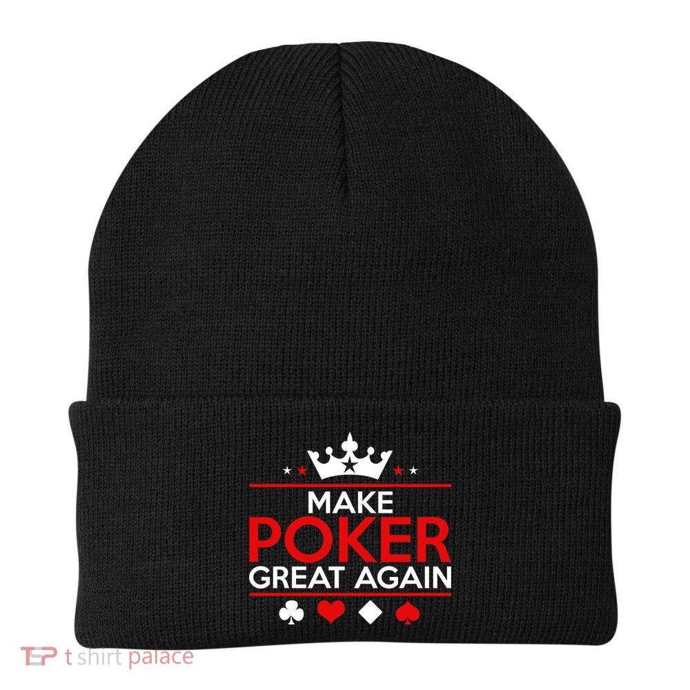 Make Poker Great Again Card Game Knit Cap Winter Beanie