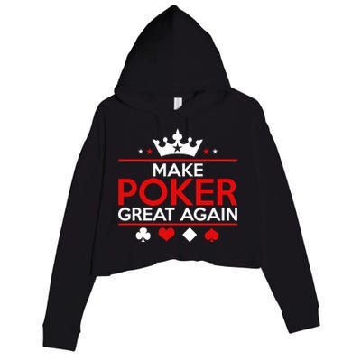 Make Poker Great Again Card Game Crop Fleece Hoodie