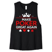 Make Poker Great Again Card Game Women's Racerback Cropped Tank