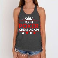 Make Poker Great Again Card Game Women's Knotted Racerback Tank