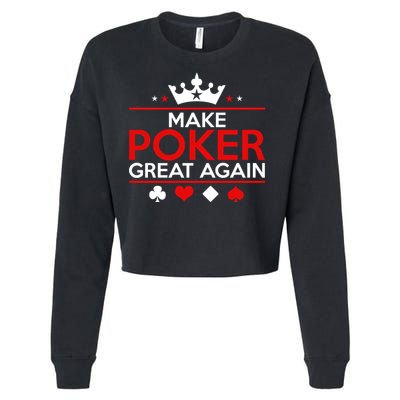 Make Poker Great Again Card Game Cropped Pullover Crew