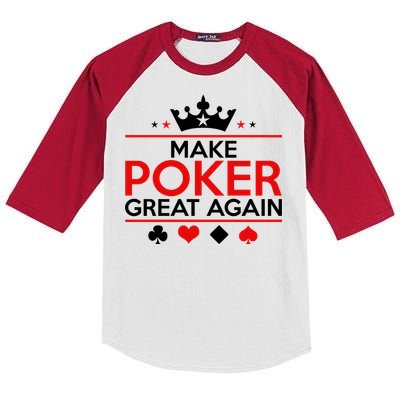 Make Poker Great Again Card Game Kids Colorblock Raglan Jersey