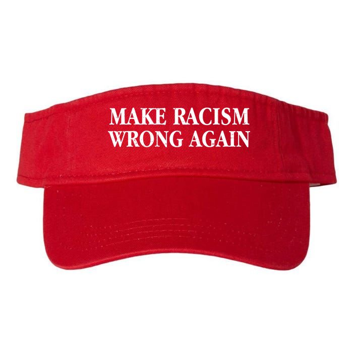 Make Racism Wrong Again Civil Rights Protest Valucap Bio-Washed Visor