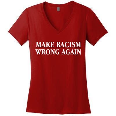 Make Racism Wrong Again Civil Rights Protest Women's V-Neck T-Shirt