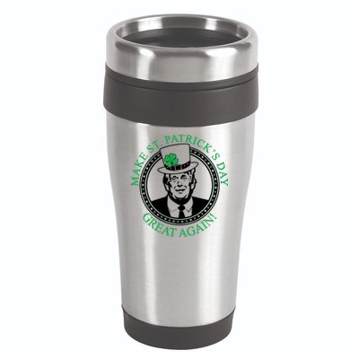 Make St. Patrick's Day Great Again Donald Trump 16oz Travel Tumbler