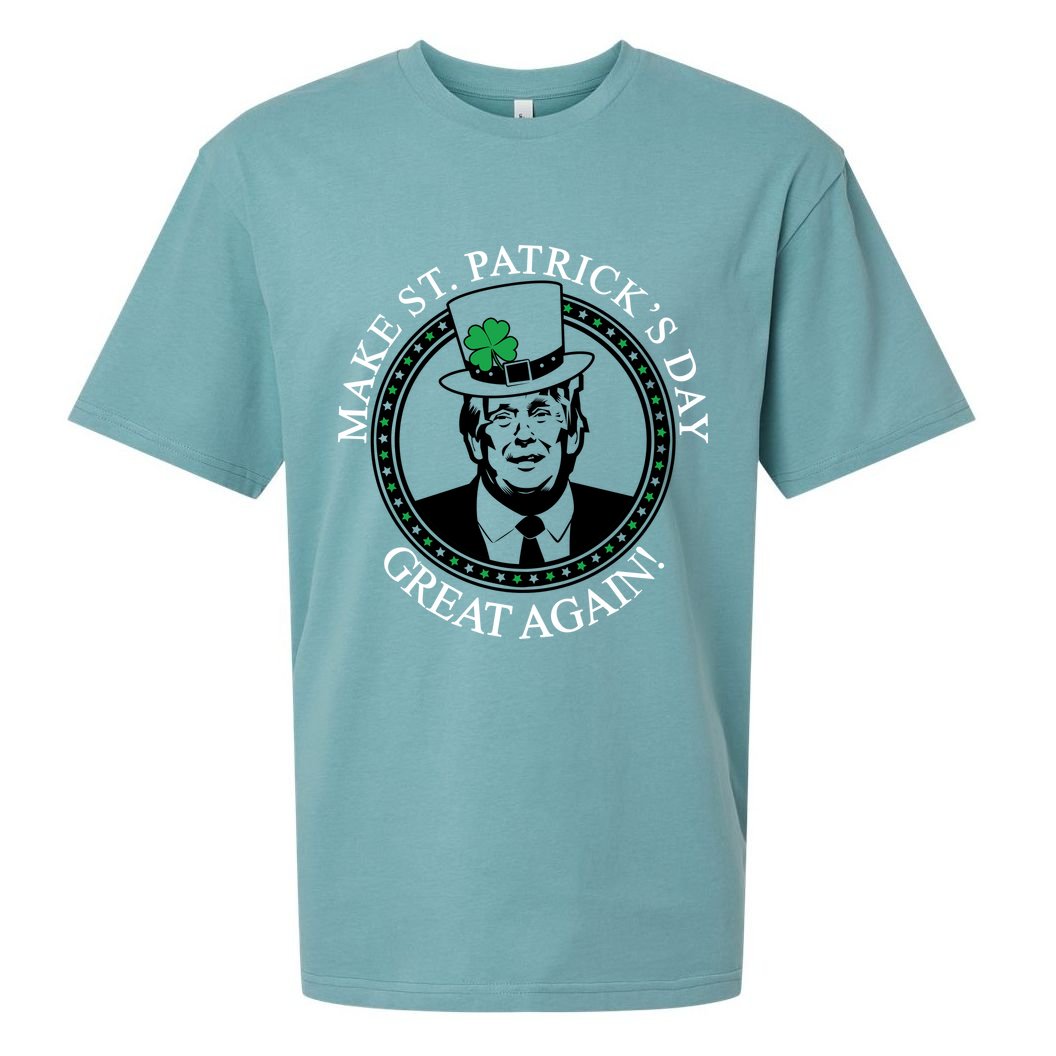 Make St. Patrick's Day Great Again Donald Trump Sueded Cloud Jersey T-Shirt