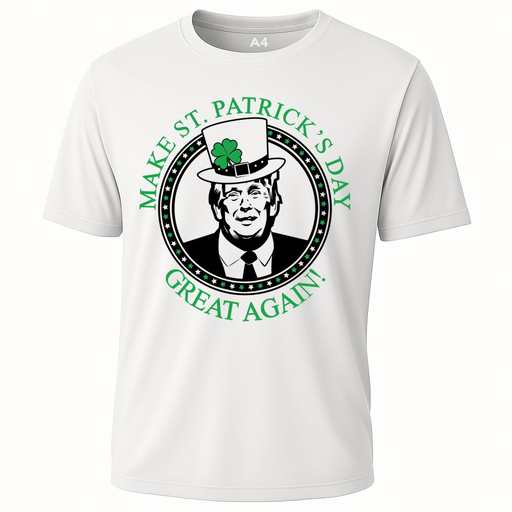 Make St. Patrick's Day Great Again Donald Trump Cooling Performance Crew T-Shirt