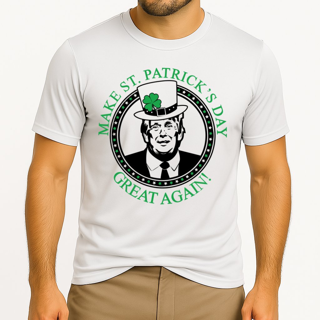 Make St. Patrick's Day Great Again Donald Trump Cooling Performance Crew T-Shirt