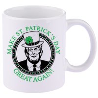 Make St. Patrick's Day Great Again Donald Trump 11oz C Handle Ceramic Mug