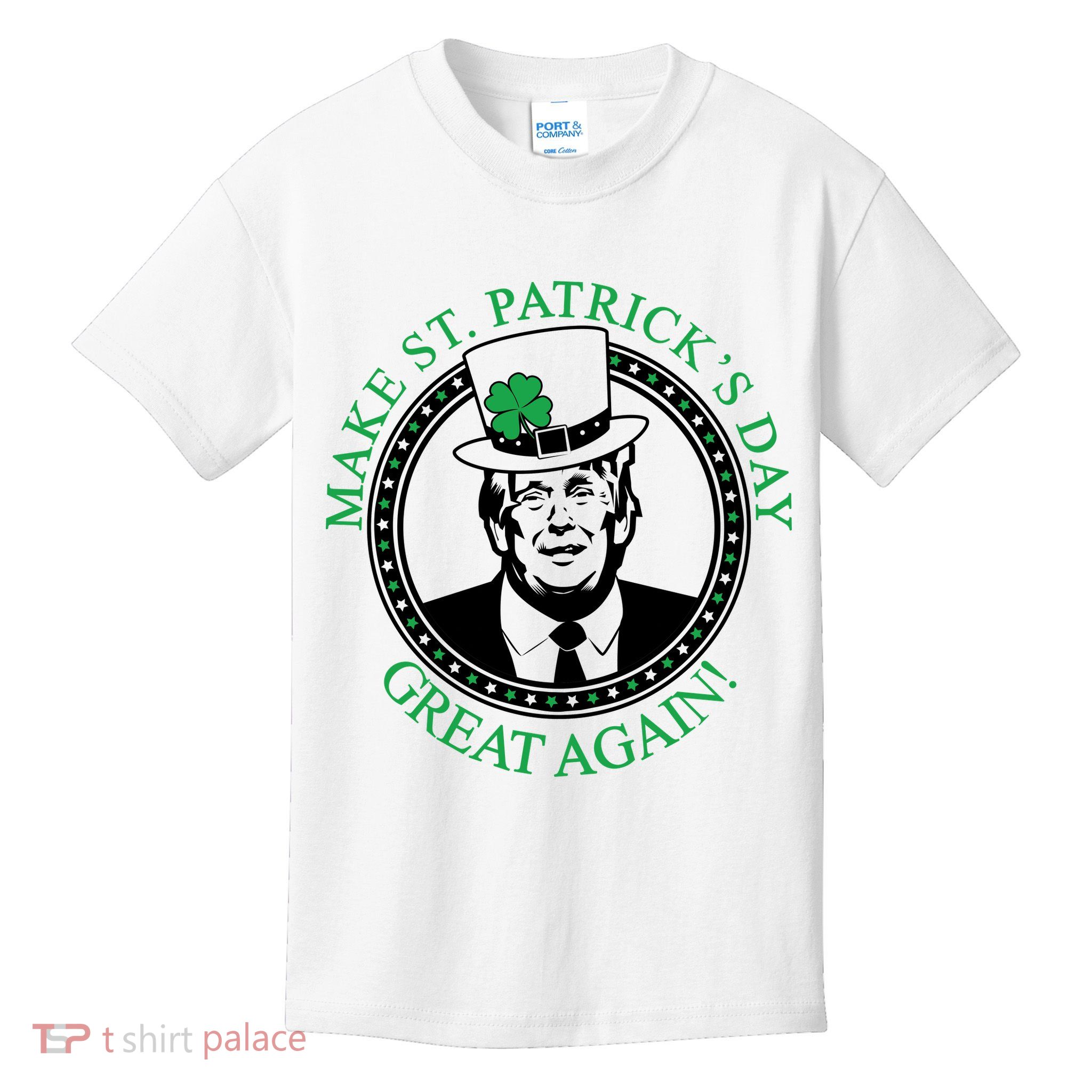 Make St. Patrick's Day Great Again Donald Trump Kids T-Shirt