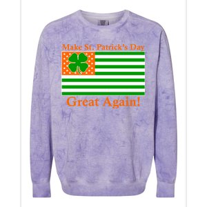 Make St. Patrick's Day Great Again! Irish America USA Clover Flag Colorblast Crewneck Sweatshirt