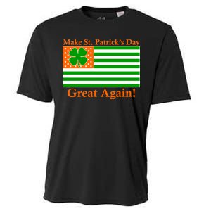 Make St. Patrick's Day Great Again! Irish America USA Clover Flag Cooling Performance Crew T-Shirt