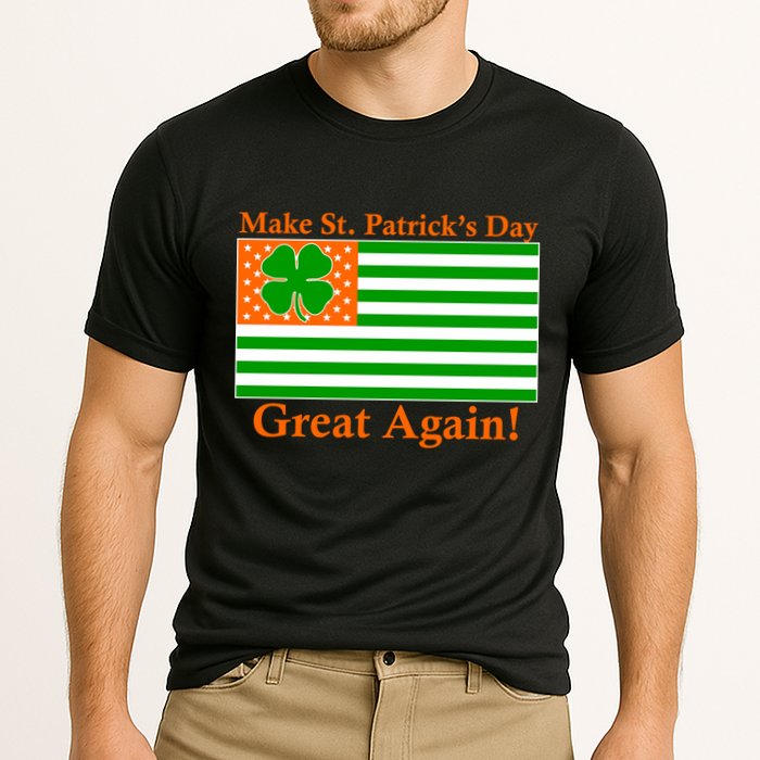 Make St. Patrick's Day Great Again! Irish America USA Clover Flag Cooling Performance Crew T-Shirt