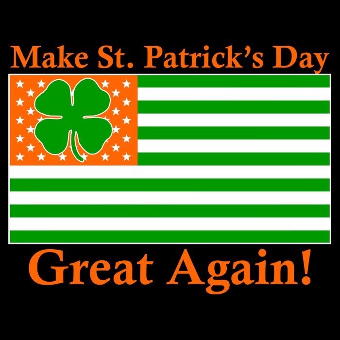 Make St. Patrick's Day Great Again! Irish America USA Clover Flag Cooling Performance Crew T-Shirt