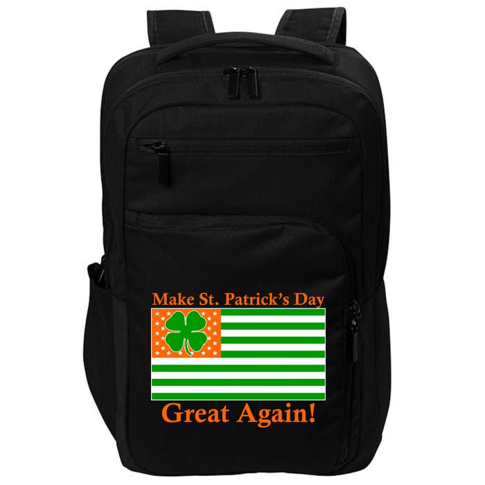 Make St. Patrick's Day Great Again! Irish America USA Clover Flag Impact Tech Backpack