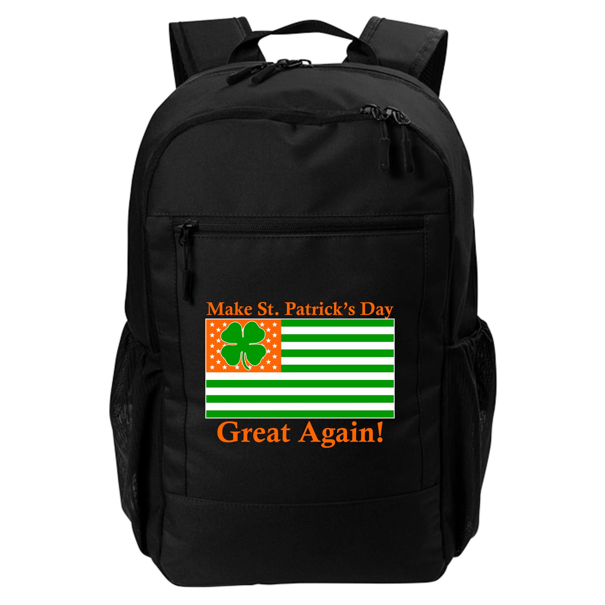 Make St. Patrick's Day Great Again! Irish America USA Clover Flag Backpack