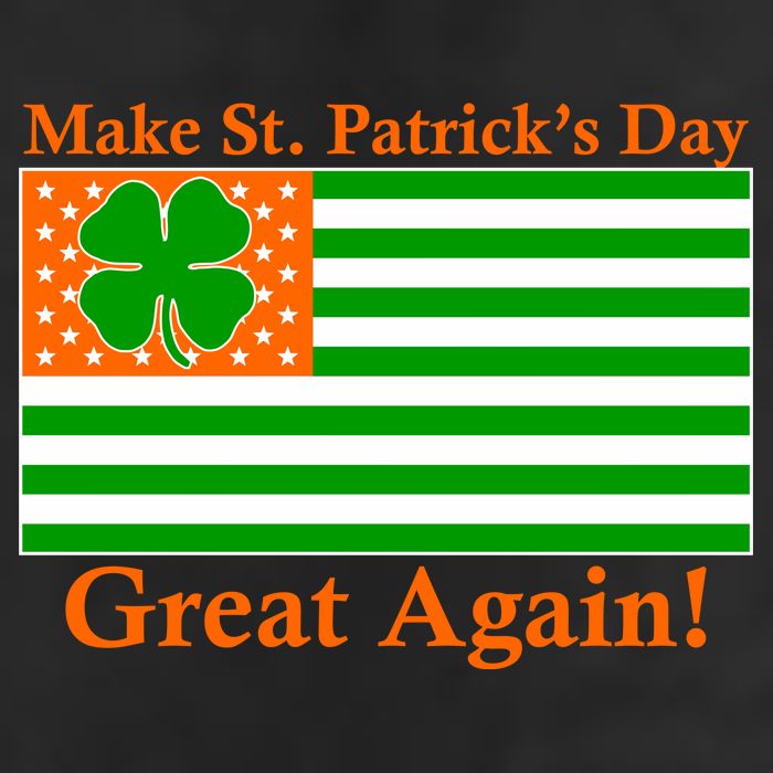 Make St. Patrick's Day Great Again! Irish America USA Clover Flag Adult Drive Performance Visor