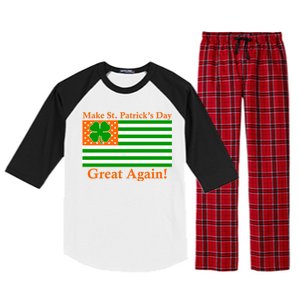 Make St. Patrick's Day Great Again! Irish America USA Clover Flag Raglan Sleeve Pajama Set