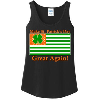 Make St. Patrick's Day Great Again! Irish America USA Clover Flag Ladies Essential Tank