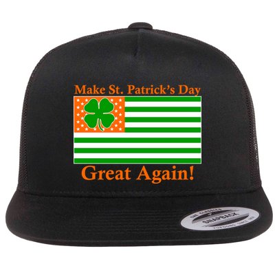 Make St. Patrick's Day Great Again! Irish America USA Clover Flag Flatbill Hat