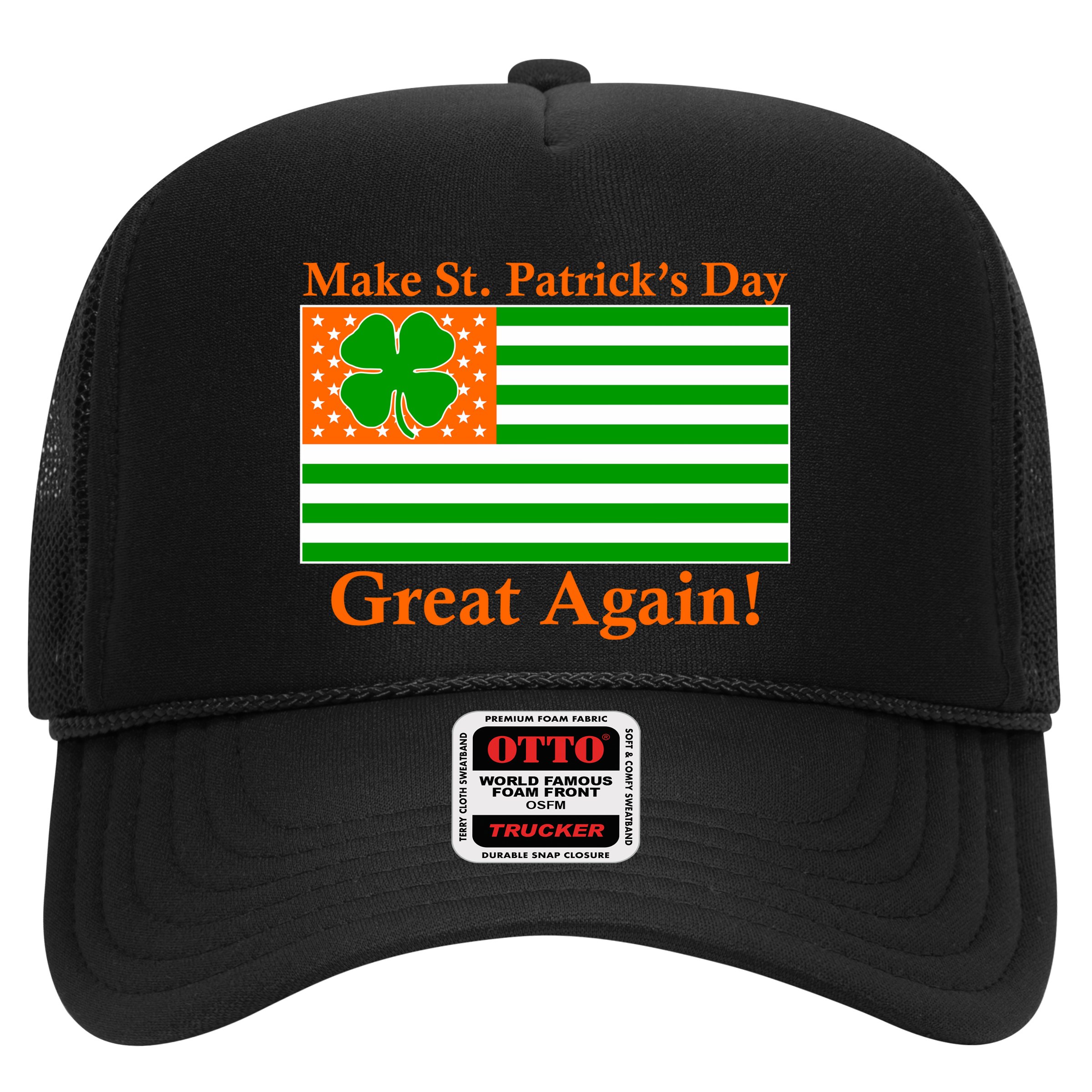 Make St. Patrick's Day Great Again! Irish America USA Clover Flag Hat