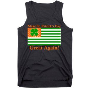 Make St. Patrick's Day Great Again! Irish America USA Clover Flag Tank Top