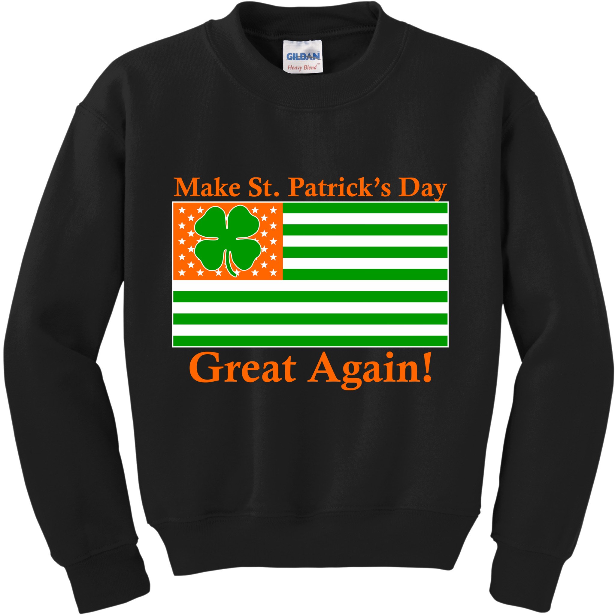 Make St. Patrick's Day Great Again! Irish America USA Clover Flag Kids Sweatshirt
