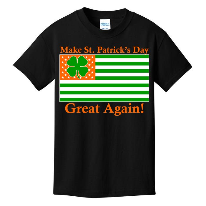 Make St. Patrick's Day Great Again! Irish America USA Clover Flag Kids T-Shirt