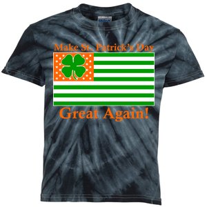 Make St. Patrick's Day Great Again! Irish America USA Clover Flag Kids Tie-Dye T-Shirt