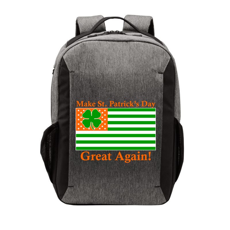 Make St. Patrick's Day Great Again! Irish America USA Clover Flag Vector Backpack