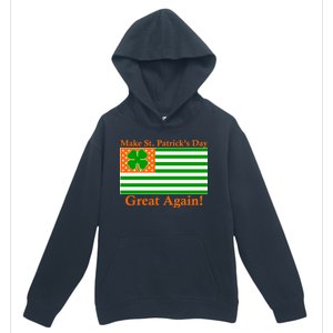 Make St. Patrick's Day Great Again! Irish America USA Clover Flag Urban Pullover Hoodie