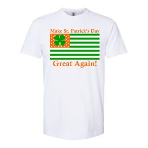 Make St. Patrick's Day Great Again! Irish America USA Clover Flag Softstyle CVC T-Shirt